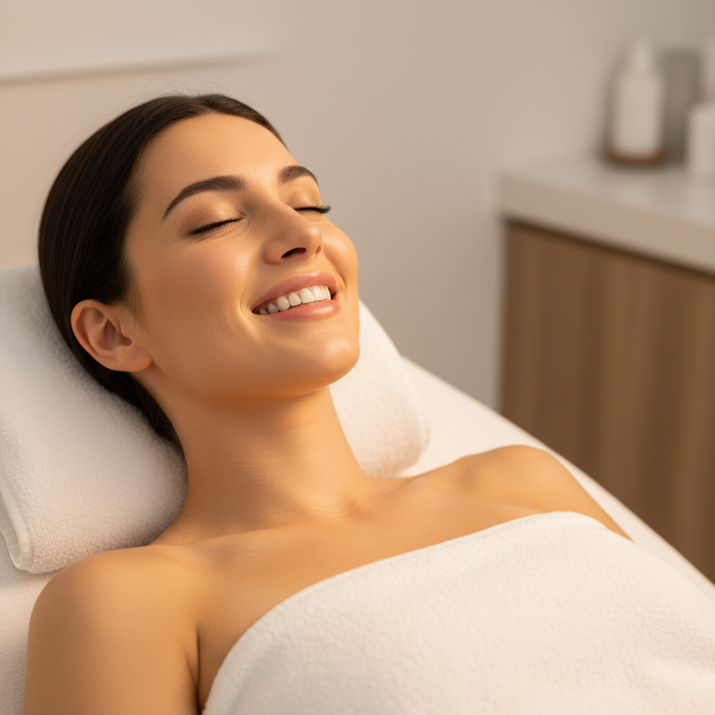Hot stone massage body treatment at the spa